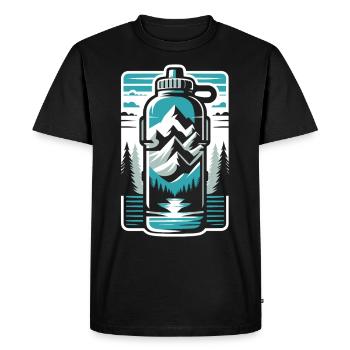 Hydration Drink Water Stay Hydrated - Men's Premium Organic T-Shirt - black - Front - Nico (187cm)