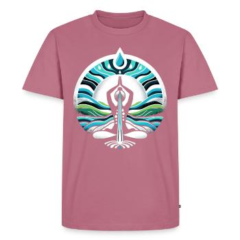 Hydratation Boire de l’eau Rester hydraté - T-shirt Premium bio Homme - mauve - Devant - Nico (187cm)