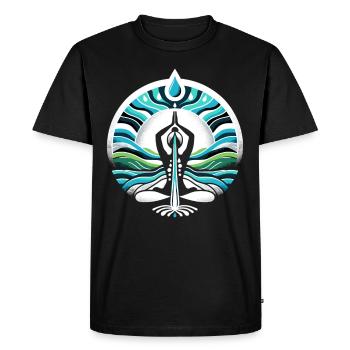 Hydration Drink Water Stay Hydrated - Men's Premium Organic T-Shirt - black - Front - Nico (187cm)