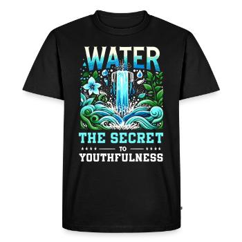 Hydration Drink Water Stay Hydrated - Men's Premium Organic T-Shirt - black - Front - Nico (187cm)
