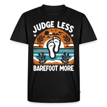 Barefood Lifestlye Ntural Foot Health Foot - Men's Premium Organic T-Shirt - black - Front - Nico (187cm)