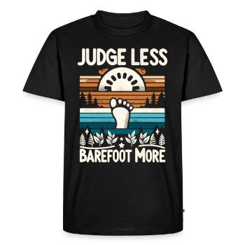 Barefood Lifestlye Ntural Foot Health Foot - Men's Premium Organic T-Shirt - black - Front - Nico (187cm)