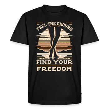 Barefood Lifestlye Ntural Foot Health Foot - Men's Premium Organic T-Shirt - black - Front - Nico (187cm)