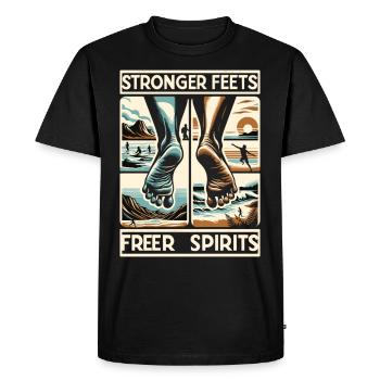 Barefood Lifestlye Ntural Foot Health Foot - Men's Premium Organic T-Shirt - black - Front - Nico (187cm)