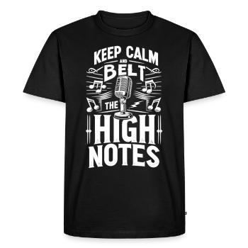Broadway Musical Musical Théâtre Chanteur - T-shirt Premium bio Homme - noir - Devant - Nico (187cm)