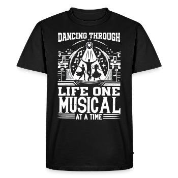 Chanteur de théâtre musical de Broadway - T-shirt Premium bio Homme - noir - Devant - Nico (187cm)