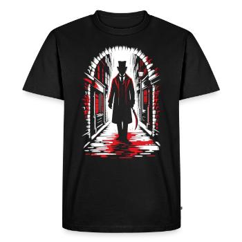Horror Movie Marathon Survivor Scary Movies True - Men's Premium Organic T-Shirt - black - Front - Nico (187cm)