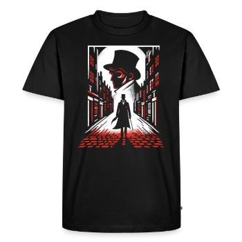 Horror Movie Marathon Survivor Scary Movies True - Men's Premium Organic T-Shirt - black - Front - Nico (187cm)