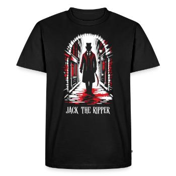 Horror Movie Marathon Survivor Scary Movies True - Men's Premium Organic T-Shirt - black - Front - Nico (187cm)
