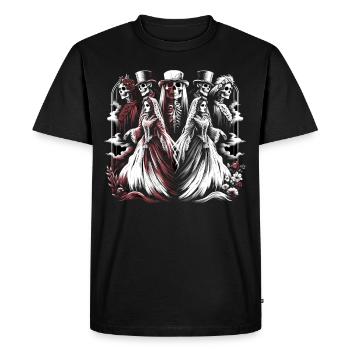 Horror Movie Marathon Survivor Scary Movies True - Men's Premium Organic T-Shirt - black - Front - Nico (187cm)