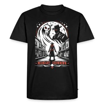 Cowboy Barn Bull Rider Rodeo Country Western - Men's Premium Organic T-Shirt - black - Front - Nico (187cm)