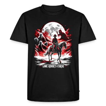 Cowboy Barn Bull Rider Rodeo Country Western - Men's Premium Organic T-Shirt - black - Front - Nico (187cm)