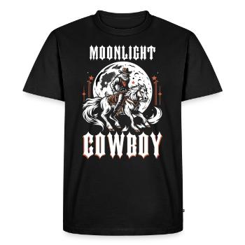 Cowboy Barn Bull Rider Rodeo Country Western - Men's Premium Organic T-Shirt - black - Front - Nico (187cm)
