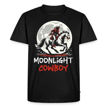 Cowboy Barn Bull Rider Rodeo Country Western - Men's Premium Organic T-Shirt - black - Front - Nico (187cm)