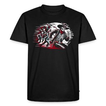 Cowboy Barn Bull Rider Rodeo Country Western - Men's Premium Organic T-Shirt - black - Front - Nico (187cm)
