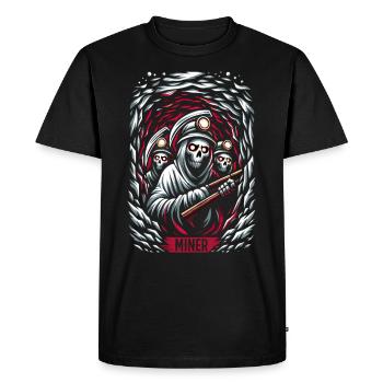 Cowboy Barn Bull Rider Rodeo Country Western - Men's Premium Organic T-Shirt - black - Front - Nico (187cm)