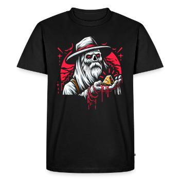 Cowboy Barn Bull Rider Rodeo Country Western - Men's Premium Organic T-Shirt - black - Front - Nico (187cm)