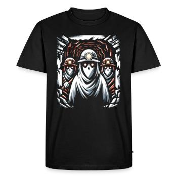 Cowboy Barn Bull Rider Rodeo Country Western - Men's Premium Organic T-Shirt - black - Front - Nico (187cm)