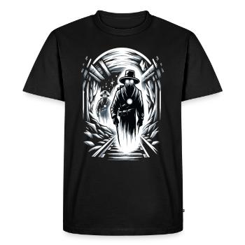 Cowboy Barn Bull Rider Rodeo Country Western - Men's Premium Organic T-Shirt - black - Front - Nico (187cm)