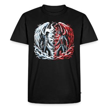 Cowboy Barn Bull Rider Rodeo Country Western - Men's Premium Organic T-Shirt - black - Front - Nico (187cm)