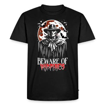 Cowboy Barn Bull Rider Rodeo Country Western - Men's Premium Organic T-Shirt - black - Front - Nico (187cm)