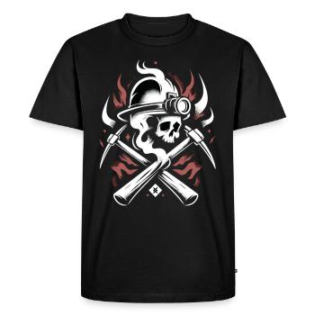 Cowboy Barn Bull Rider Rodeo Country Western - Men's Premium Organic T-Shirt - black - Front - Nico (187cm)