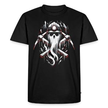Cowboy Barn Bull Rider Rodeo Country Western - Men's Premium Organic T-Shirt - black - Front - Nico (187cm)