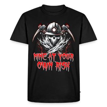 Cowboy Barn Bull Rider Rodeo Country Western - Men's Premium Organic T-Shirt - black - Front - Nico (187cm)