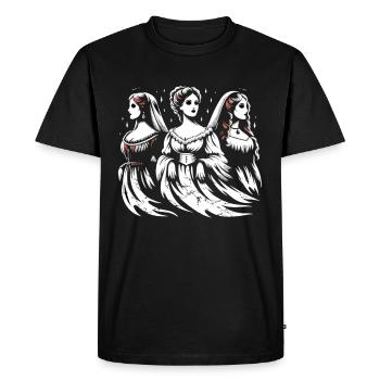 Horror Movie Marathon Survivor Scary Movies True - Men's Premium Organic T-Shirt - black - Front - Nico (187cm)