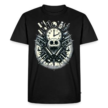 Horreur psychologique suspense psychiatrique - T-shirt Premium bio Homme - noir - Devant - Nico (187cm)