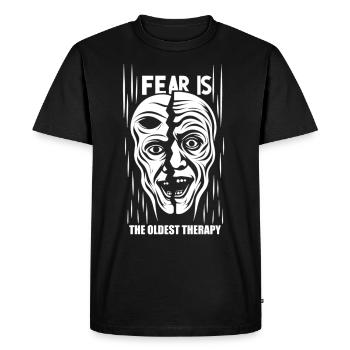 Horreur psychologique suspense psychiatrique - T-shirt Premium bio Homme - noir - Devant - Nico (187cm)