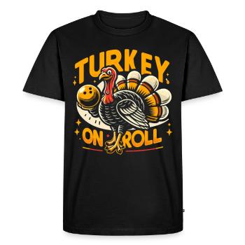 Funny bowling team bowler strike bowling club - Men's Premium Organic T-Shirt - black - Front - Nico (187cm)