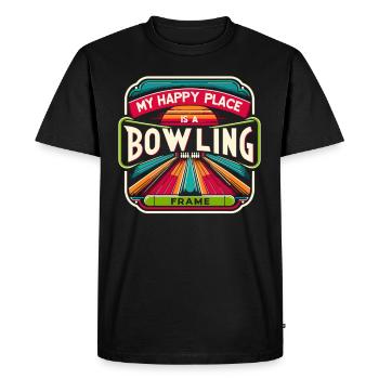Funny bowling team bowler strike bowling club - Men's Premium Organic T-Shirt - black - Front - Nico (187cm)