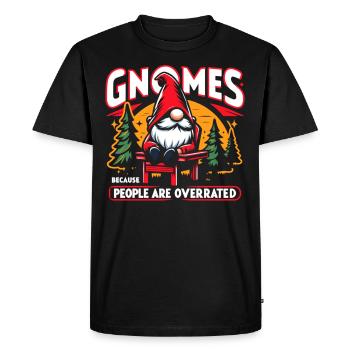 Nains de jardin Gnome Lover Drôle Gnome Jardinage - T-shirt Premium bio Homme - noir - Devant - Nico (187cm)