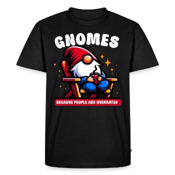 Nains de jardin Gnome Lover Drôle Gnome Jardinage - T-shirt Premium bio Homme - noir - Devant - Nico (187cm)