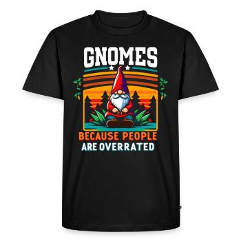 Nains de jardin Gnome Lover Drôle Gnome Jardinage - T-shirt Premium bio Homme - noir - Devant - Nico (187cm)