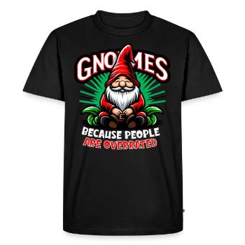 Nains de jardin Gnome Lover Drôle Gnome Jardinage - T-shirt Premium bio Homme - noir - Devant - Nico (187cm)