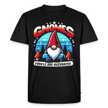 Nains de jardin Gnome Lover Drôle Gnome Jardinage - T-shirt Premium bio Homme - noir - Devant - Nico (187cm)