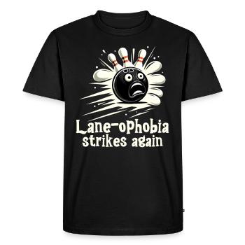 Funny bowling team bowler strike bowling club - Men's Premium Organic T-Shirt - black - Front - Nico (187cm)