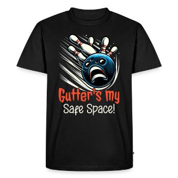 Funny bowling team bowler strike bowling club - Men's Premium Organic T-Shirt - black - Front - Nico (187cm)
