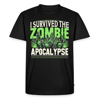 Horror Movie Fan Zombie Horror Classic - Men's Premium Organic T-Shirt - black - Front - Nico (187cm)