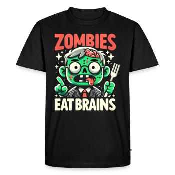 Horror Movie Fan Zombie Horror Classic - Men's Premium Organic T-Shirt - black - Front - Nico (187cm)