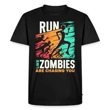 Horror Movie Fan Zombie Horror Classic - Men's Premium Organic T-Shirt - black - Front - Nico (187cm)