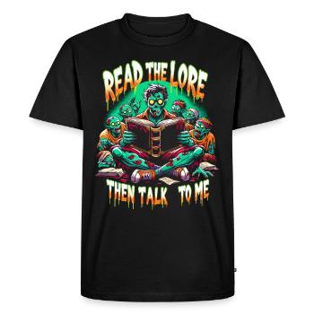 Horror Movie Fan Zombie Horror Classic - Men's Premium Organic T-Shirt - black - Front - Nico (187cm)