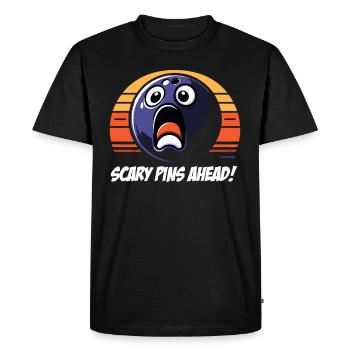Funny bowling team bowler strike bowling club - Men's Premium Organic T-Shirt - black - Front - Nico (187cm)