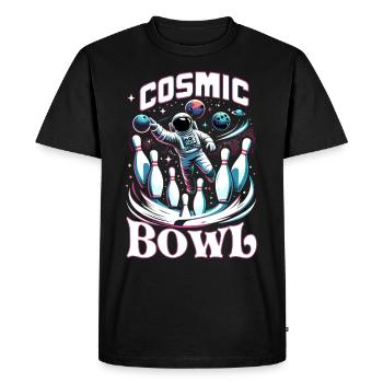Funny bowling team bowler strike bowling club - Men's Premium Organic T-Shirt - black - Front - Nico (187cm)