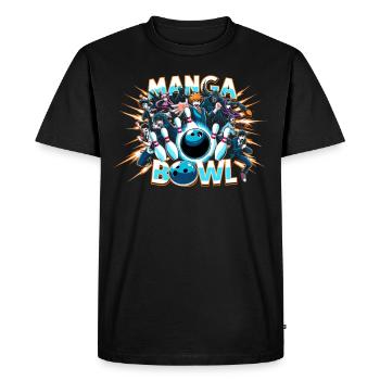 Funny bowling team bowler strike bowling club - Men's Premium Organic T-Shirt - black - Front - Nico (187cm)
