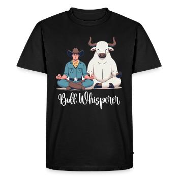 Rodéo Taureau Équitation Bétail Exposition Fermier Bovins - T-shirt Premium bio Homme - noir - Devant - Nico (187cm)