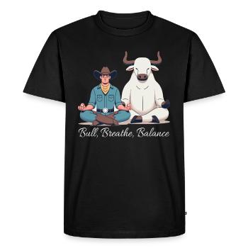 Rodéo Taureau Équitation Bétail Exposition Fermier Bovins - T-shirt Premium bio Homme - noir - Devant - Nico (187cm)