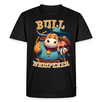 Rodéo Taureau Équitation Bétail Exposition Fermier Bovins - T-shirt Premium bio Homme - noir - Devant - Nico (187cm)